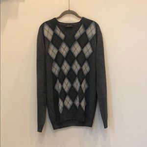 Sand cashmere v neck XL